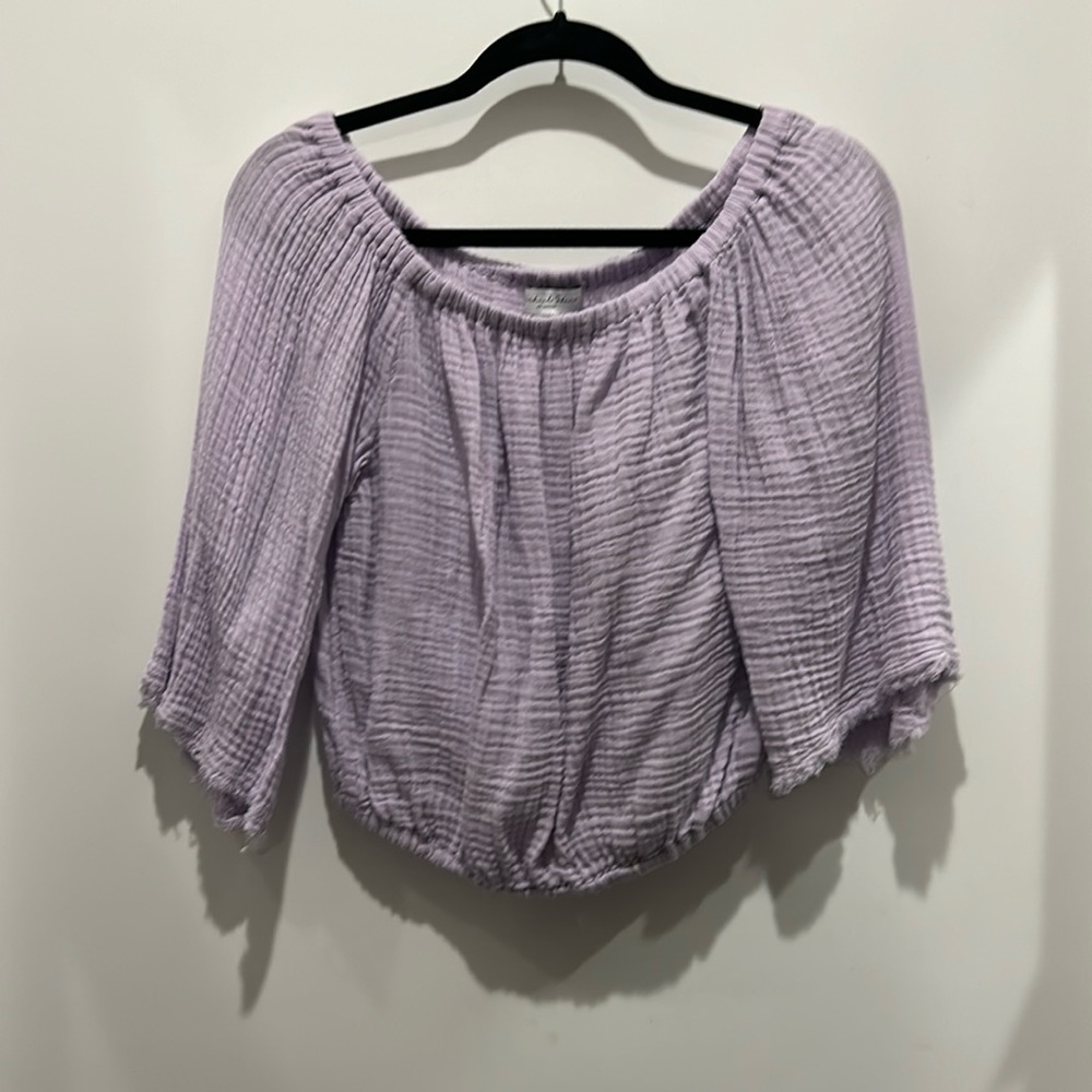 Michael stars purple blouse